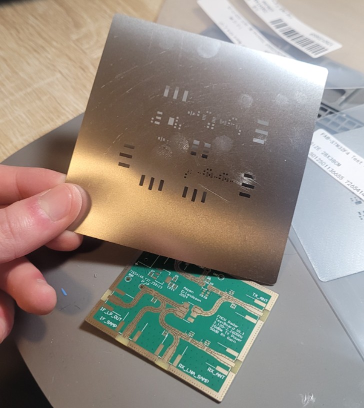 FMCW radar PCB - assembly photo